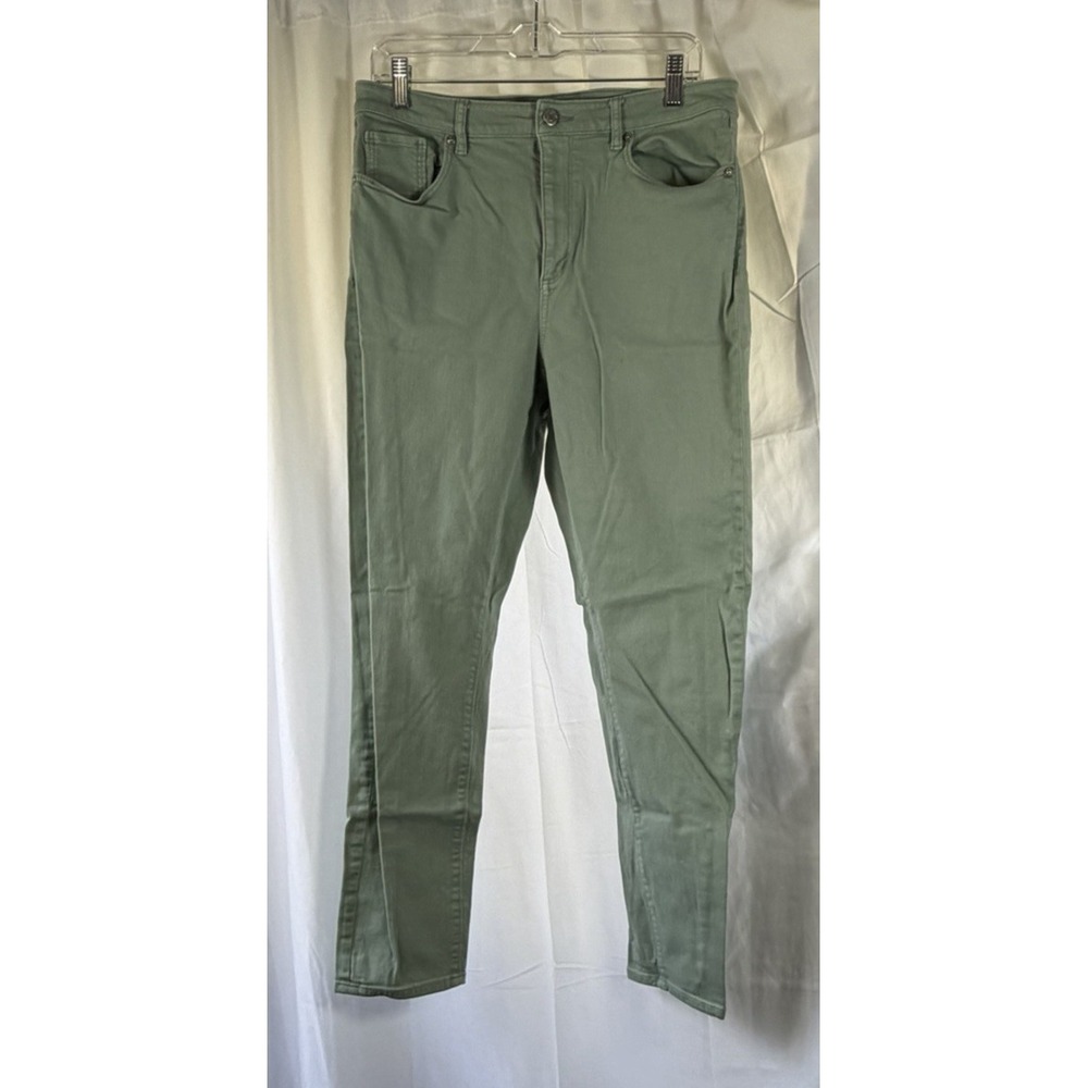 Loft Army Green High Waisted Skinny high waisted Jeans Pants Size 31/12‎